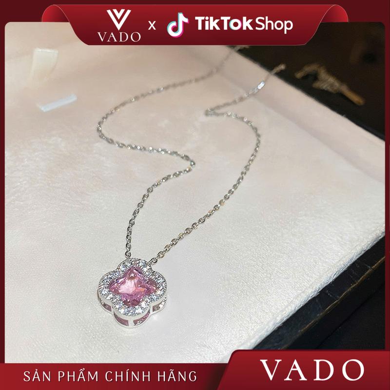 KOC - D51 Dây Chuyền Hoa Đá Màu Phong Cách Nữ Tính Nhẹ Nhàng _ Chất Liệu Hợp Kim