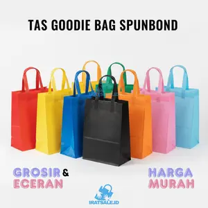 12 Pcs Goodie Bag Tas Spunbond 75gsm Tali Samping Kuat Ramah Lingkungan Kantong Belanja Bahan Premium Cocok untuk Souvenir & Belanja Tas Souvenir Ulang Tahun Pernikahan Aqiqah