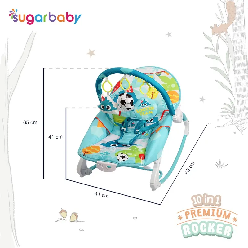Sugarbaby 10in1 Premium Rocker/Ayunan Bayi/Bouncer Bayi/Kursi Goyang Manual Bayi 5