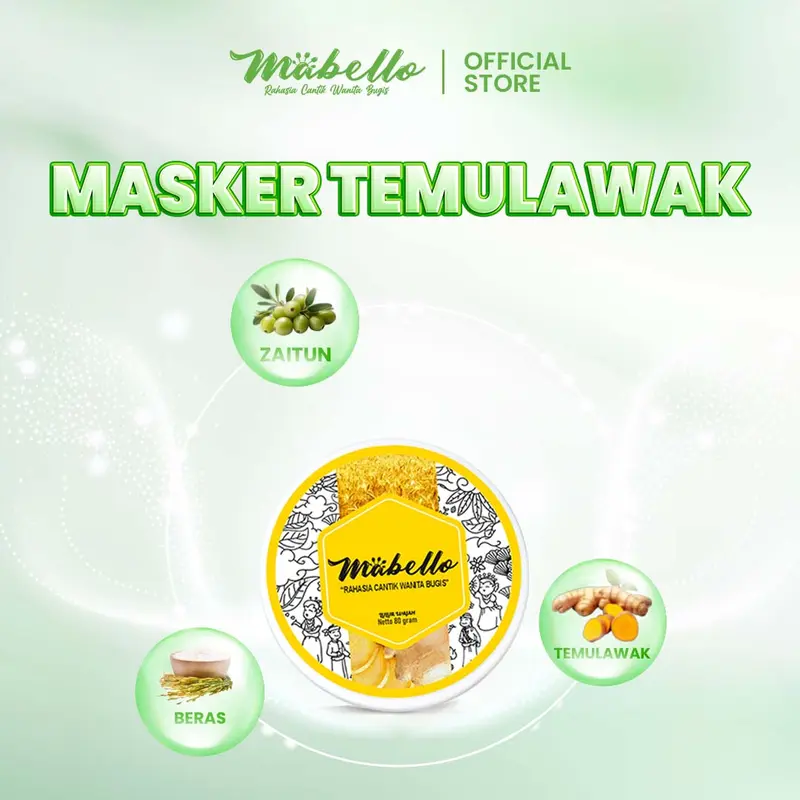 Mabello  Rempah Temulawak Free Susu Bubuk/ Perawatan Tubuh /Melembutkan/ Lulur Mandi/ membersihkan Kotoran Scrub 1