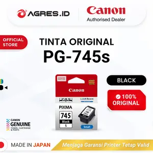 100% ORIGINAL Tinta Canon PG 745 Small Black - Printer MG2570s TS207 TS307a TS707 TR4670s - Tinta Asli
