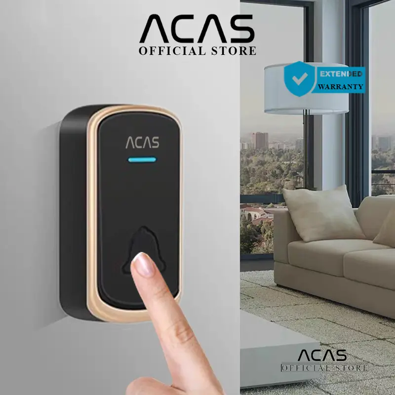 ACAS - B209 Doorbell 1 Receiver Bell Pintu Rumah Tahan Anti Air Tanpa Kabel Bel Kantor Door Bell Waterproof Wireless 1 Receiver 2