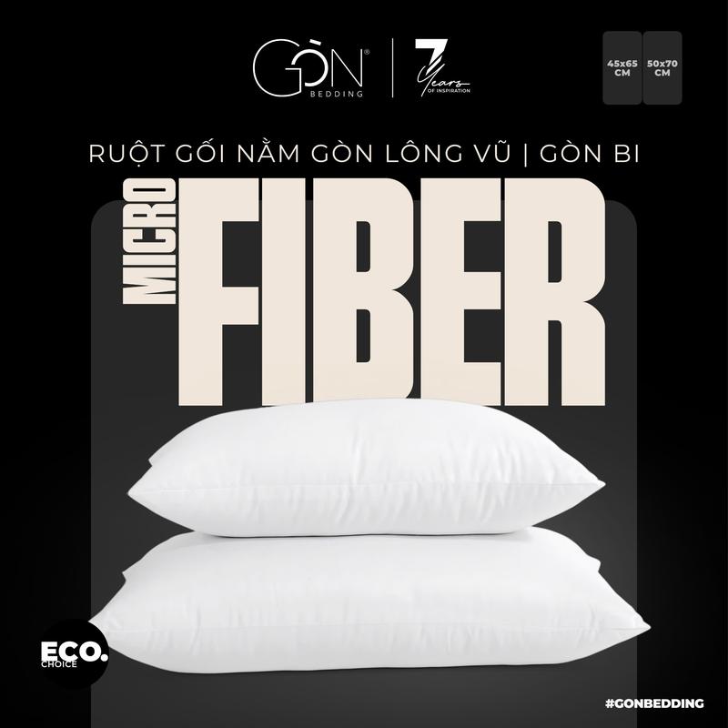  Ruột Gối Nằm Gòn Bedding 50x70 cm | 45x65 cm  01 cái  - Gòn Lông Vũ   Gòn Bi 