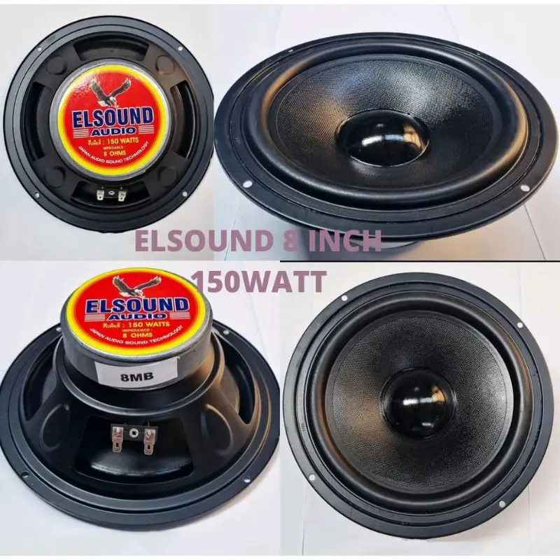 SPEAKER ELSOUND 8 INCH MAGNET BESAR 150 WATT HITAM JAPAN AUDIO SPEAKER ELSOUND ORIGINAL 8 INCH HITAM COD