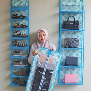 Rak Tas Premium Tebal / Rak Sepatu Polos / Rak Gantung Tas Premium Jumbo Dapat Di Liapt Tahan Lama