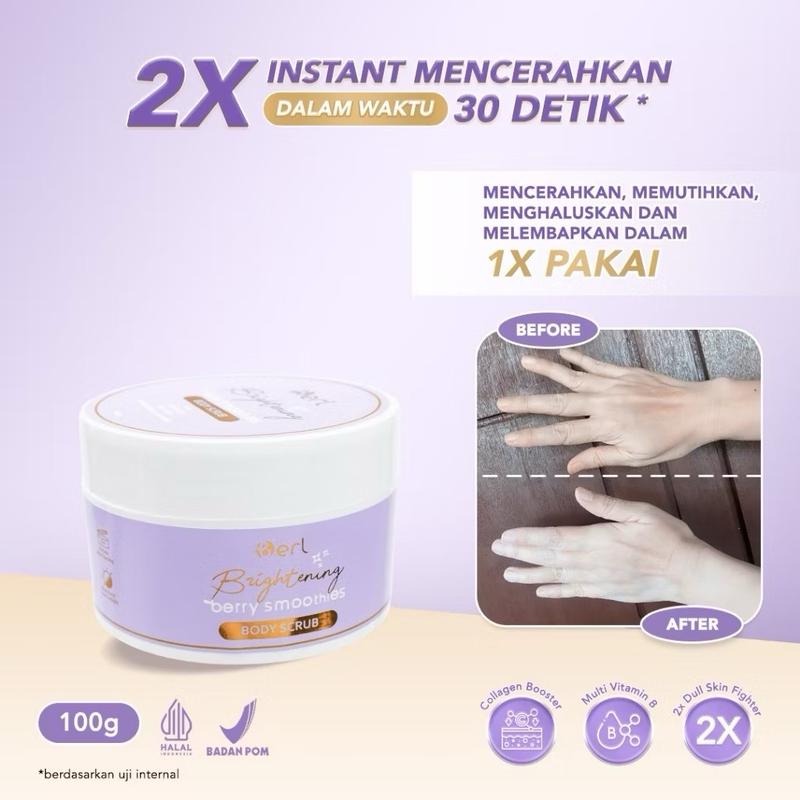 B erl Brightening Berry Smoothies Body Scrub dan Body Cream | MENCERAHKAN | MENGHALUSKAN 0