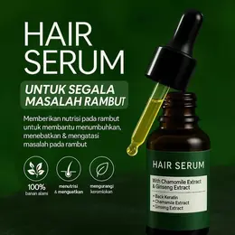 Hair Serum Perawatan Rambut 20ml | Membantu Mengurangi Rambut Rontok, Rambut Kering & Kusam