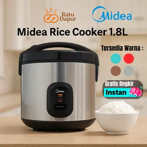 [AFF5] Midea Rice Cooker 1.8L 3D Heating Original – Magic Com Magic Cooker Hemat Listrik Nasi Tetap Hangat 72 Jam Anti Basi – Penanak Pemanas Nasi Pulen untuk Keluarga
