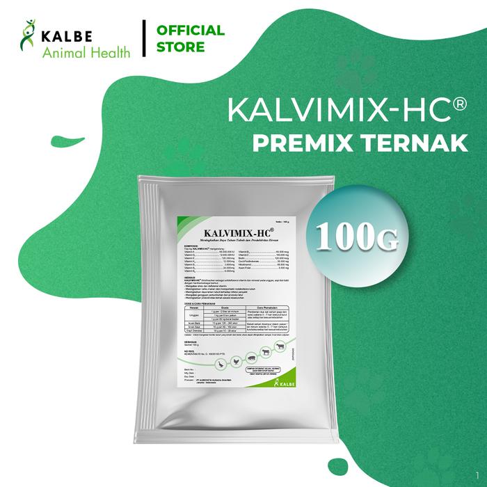 Gambar KALBE KALVIMIX-HC PREMIX TERNAK @100 gram (Sachet) - Multivitamin WSP Konsentrasi Tinggi - 100 G dari Kalbe Animal Health Kota Administrasi Jakarta Timur Tokopedia