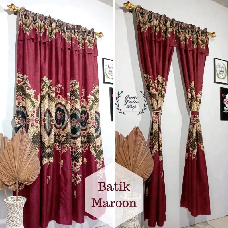 GORDEN SERUT JENDELA DAN PINTU BAHAN KATUN PAKET HEMAT ISI 5 PCS KAIN JENDELA Tali Katun Elegant Curtain 4