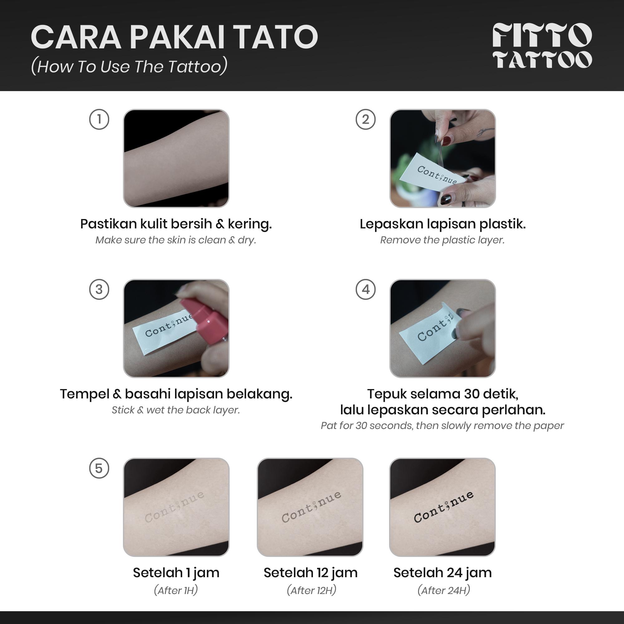 Tatto Temporary Naga Tato Semi Permanen Fruit Ink Lion Tattoo Naga Halal temporer