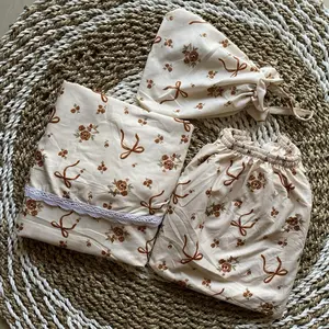 Mukena katun dewasa motif coquette pita