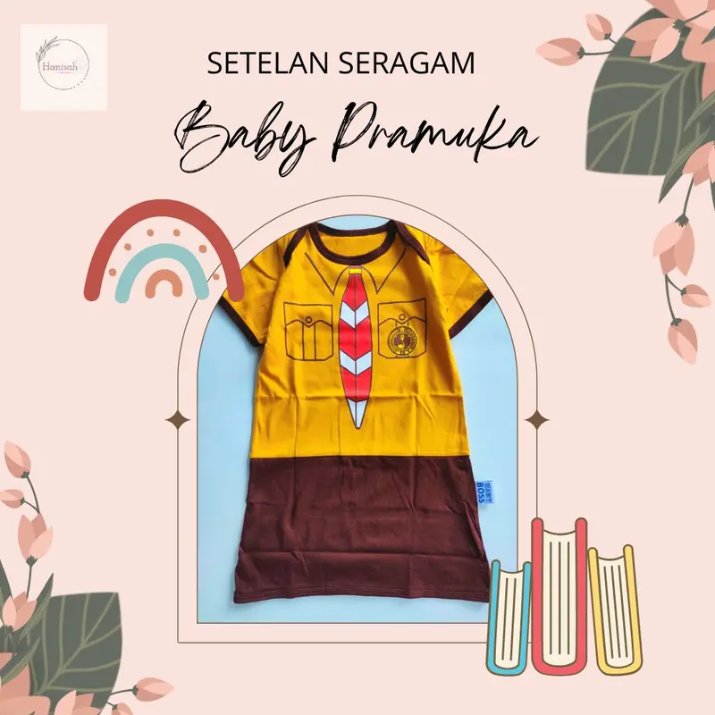 Setelan seragam sekolah baby cewek size M Katun 4