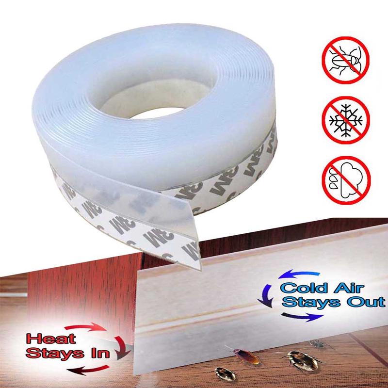 Product Introduction of [SG] Silicone Gap Sealer 5 Meter Roll | Seal For Bedroom Toilet Bathroom Shower Screen Room Cabinet Wardrobe Sliding Door Window Glass Filler Waterproof Weather Sound Proof Bottom Rubber Sealing Strip Block Pest Insect Dust Noise Rain Water Stopper Strip 15