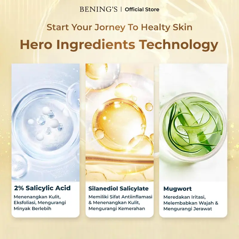 Night Cream Acne Prone Expert Series Skinmology by Bening's Indonesia Exclusive Mengatasi Mencerahkan Untuk Kulit Wajah Berjerawat Menghilangkan Beruntusan Bekas Jerawat Meredakan Jerawat Facial Perawatan Muka Treatment Menyembuhkan Memudarkan 3
