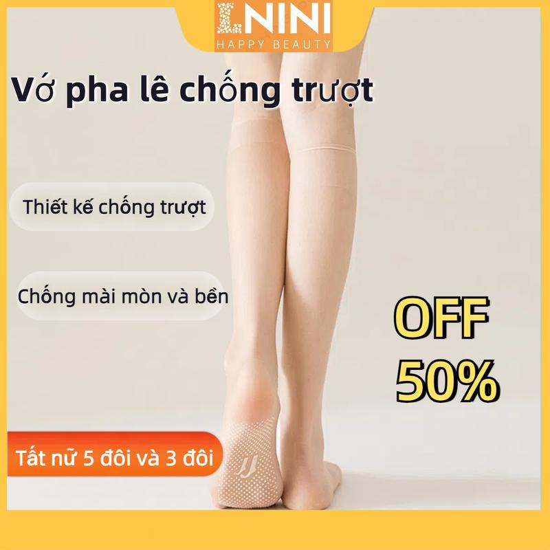 Tất Pha Lê Chống Trượt, Dành Cho Nữ, Mỏng, Không Đường May, Thoáng Khí, Thích Hợp Cho Mùa Hè, 5 Đôi Cho Nữ, 3 Đôi Cho Nữ vớ Đường chân đẹp Thích hợp để mặc hàng ngày dài