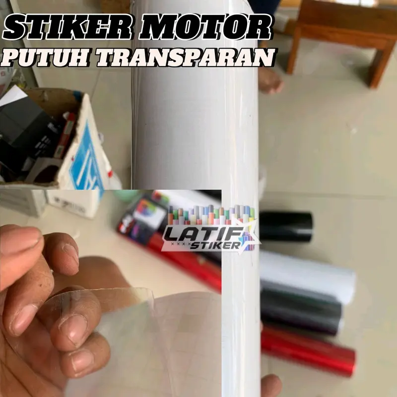 stiker skotlet motor transparan glossy vpf pelindung body motor Motorcycle 4