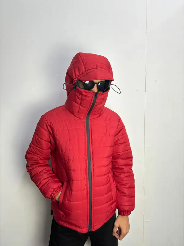 Polezone - Jaket Gunung Gorpcore Pria wanita Jacket Gelembung Puffer Jaket musim Dingin Casual Outdoor Bahan Parasut Tebal Distro Keren Cowok Waterproof Parka 4