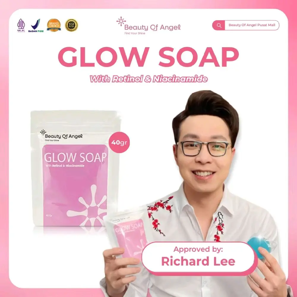 Sabun Pemutih Beauty of Angel Glow Soap Sabun Pencerah Kulit Wajah & Badan mencerahkan dan melembabkan kulit Tubuh Hitam menghilangkan jerawat kusam Membersihkan Kusam Mencerahkan Perawatan Memutihkan Kotoran Niacinamide Berminyak Wangi
