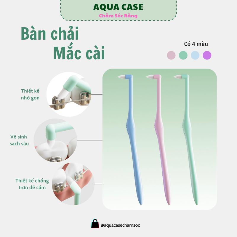 Bàn chải niềng răng đầu nhỏ mắc cài vệ sinh răng miệng, bàn chải đánh răng…