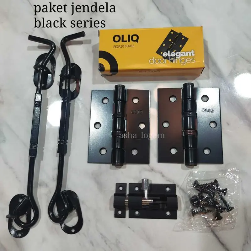 paket satu set hak angin jendela engsel jendela lamskar cantolan penahan 1