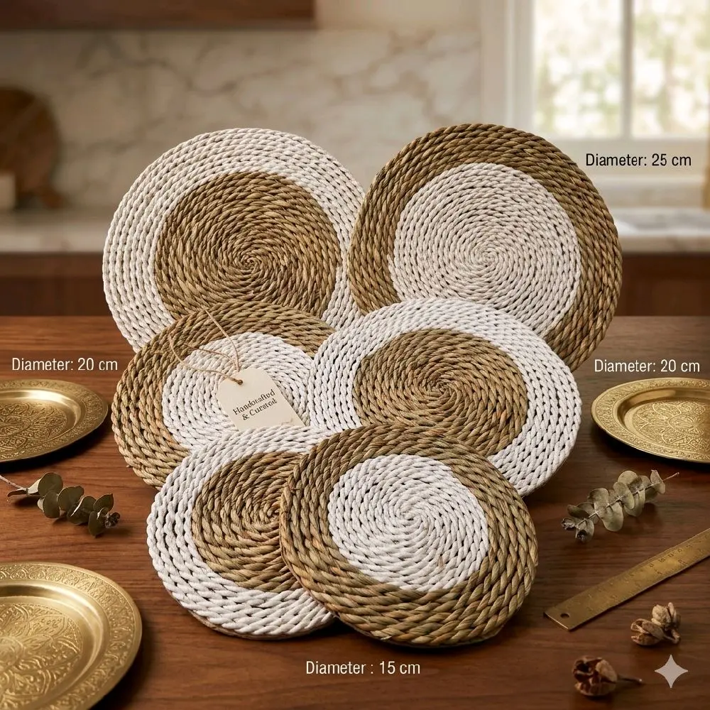 Tatakan Placemate Alas dengan Diameter 15, 20 cm dan 25 cm untuk Dekorasi Meja yang Elegan