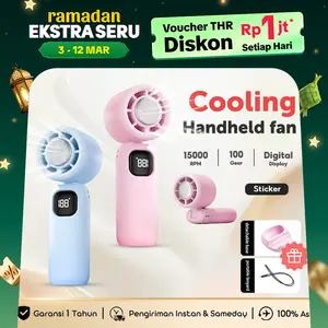 Onlife Kipas Angin Digital Display Adjustable Turbo HF06 - 100 Gear Kompres es Pendinginan Instan 3 Detik Teknologi TEC Pendinginan Udara Dingin Langsung - Ponsel