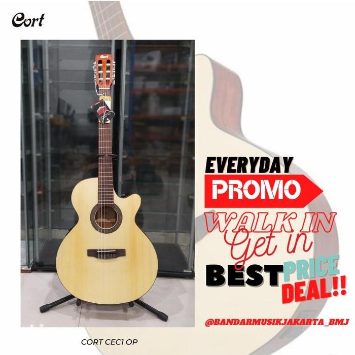 Gambar Cort CEC-1-OP,Gitar Akustik Elektrik,BMJ dari Bandar Musik Jakarta BMJ Kota Administrasi Jakarta Pusat Tokopedia