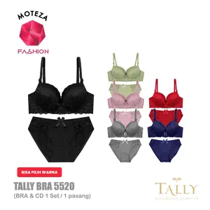 Tally 5520 Bra BH Set CD Wanita | Brokat Busa Tipis Cup B | Kawat | Kait 3 | Size 34 - 38 Setelan Tally 5520 Bra BH Set CD Wanita | Brokat Busa Tipis Cup B | Kawat | Kait 3 | Size 34 - 38 Setelan