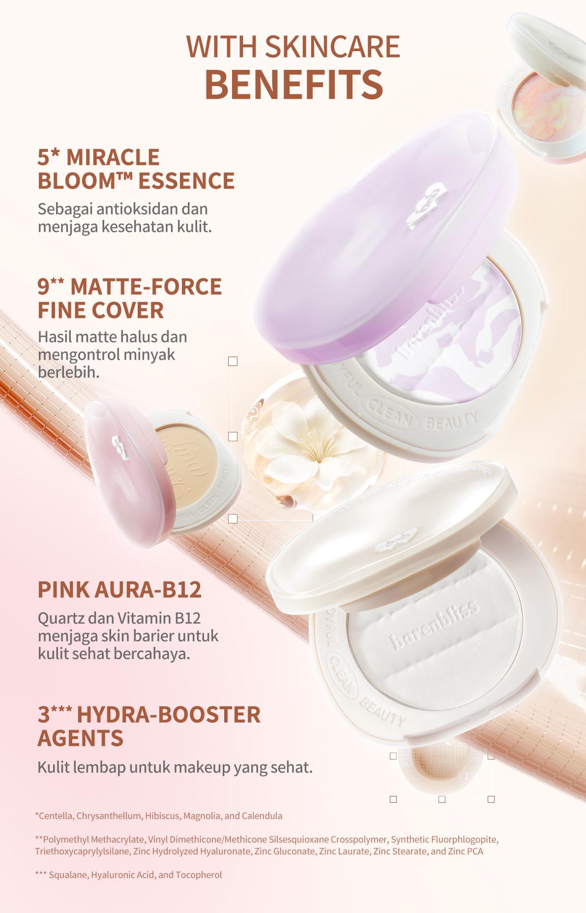 【EXCLUSIVE】BNB barenbliss Bloomatte Fine to Refine Compact Powder 6g | Instant Oil Control 24 Jam Menahan Minyak Bedak Tabur Bedak Padat Translusent Powder Kosmetik Ringan Tahan Lama Matte Finish Menghaluskan Pori Non-Clogging Non-Comedogenic 【EXCLUSIVE】BNB barenbliss Bloomatte Fine to Refine Compact Powder 6g | Instant Oil Control 24 Jam Menahan Minyak Bedak Tabur Bedak Padat Translusent Powder Kosmetik Ringan Tahan Lama Matte Finish Menghaluskan Pori Non-Clogging Non-Comedogenic