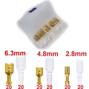 Skun Terminal Wire Crime Connector Spade Kit 120 PCS - SC7 Soket Kabel