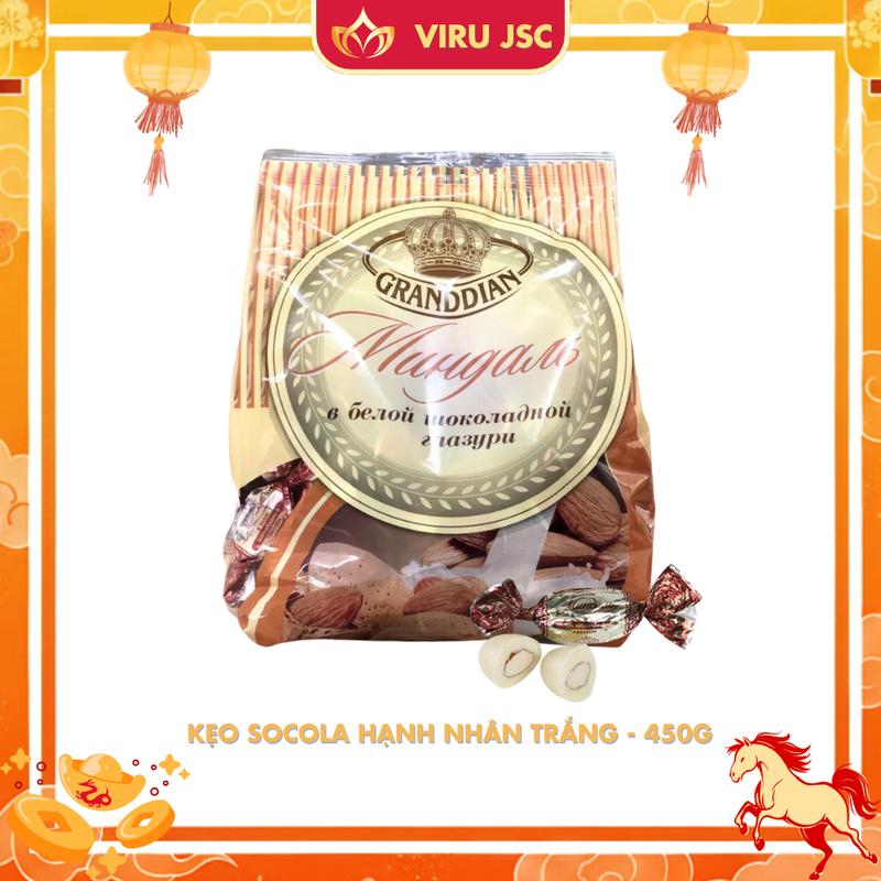 Việt Nga - Kẹo Socola Hạnh nhân Trắng 450g - Nhập khẩu chính hãng Nga Snack Ăn Vặt Chocolate