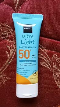 Product Review of scarlett ultra light daily sunscreen spf50 pa+++ 30ml from e**v 0