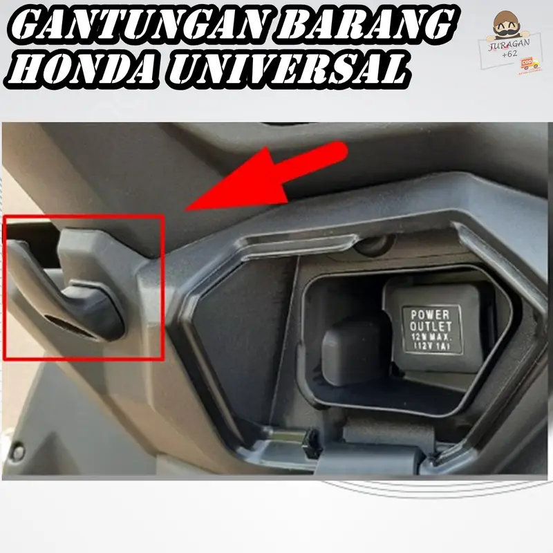 GANTUNGAN BARANG HONDA  HOOK LUGGAGE CANTELAN CANTOLAN PCX BEAT VARIO ADV SCOOPY UNIVERSAL Motorcycle 2