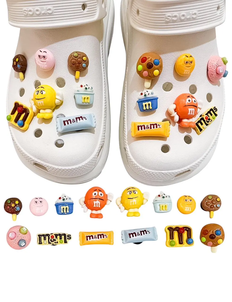 Aksesoris Sandal Jibbitz Gemoy MnM Pin Charm Baim Karakter Premium