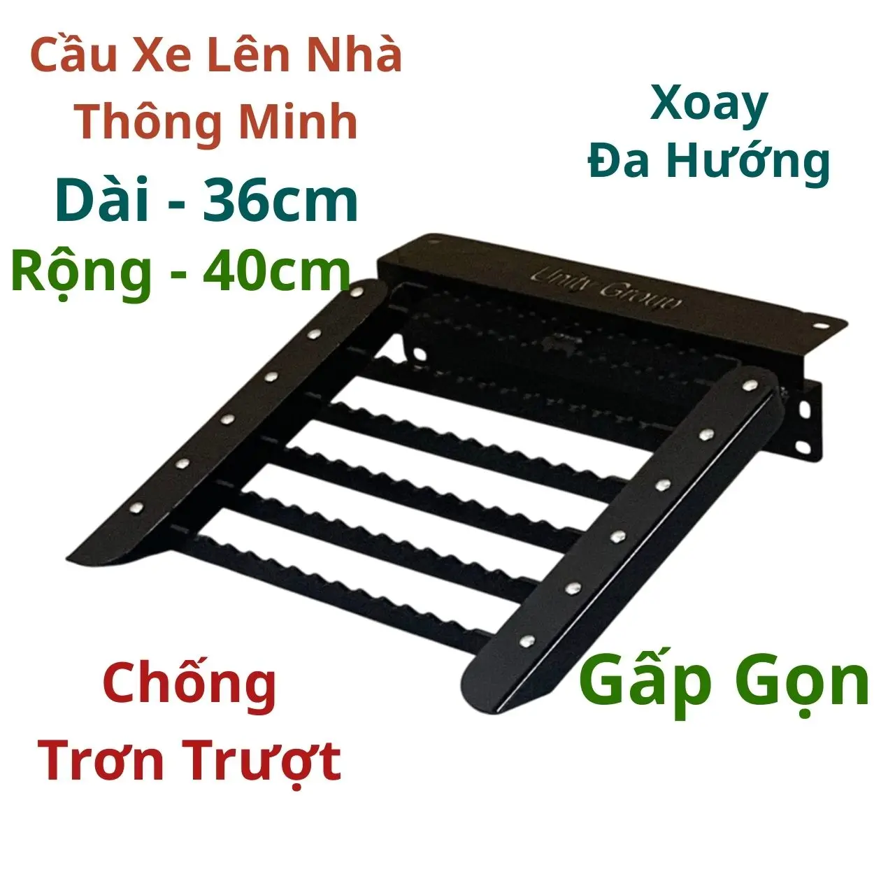 Cầu Xe Lên Xuống Chéo Đa Hướng Gấp Gọn Chống Trơn Trượt