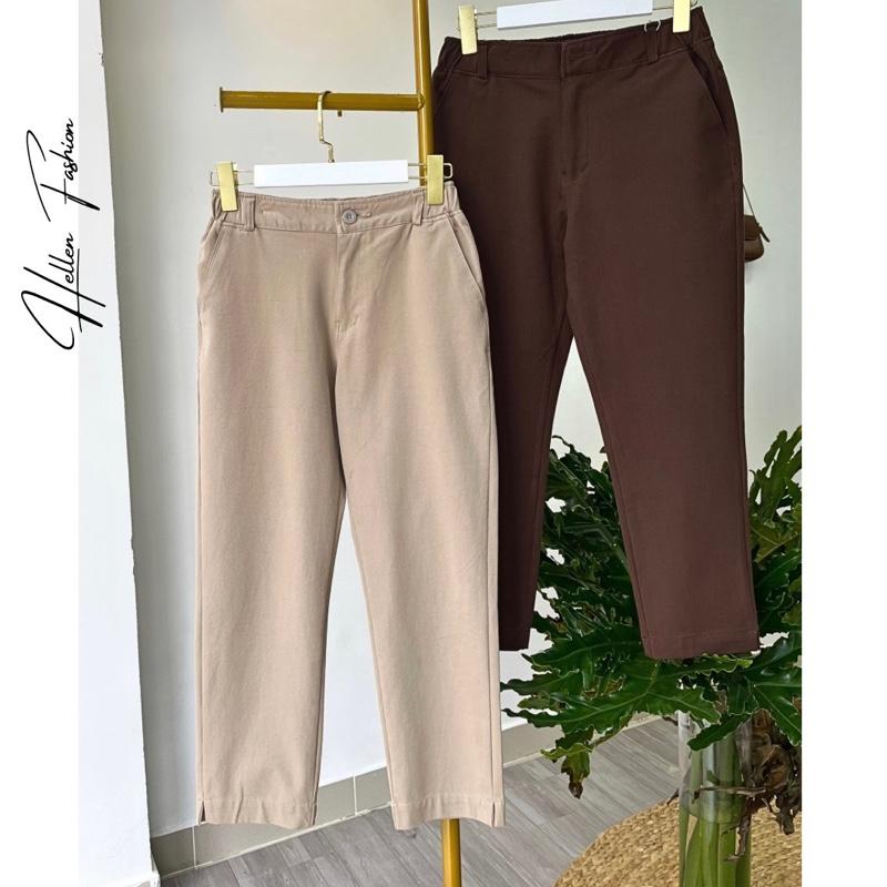 QUẦN KAKI NỮ 9 TẤC FORM SKINNY SIÊU HACK DÁNG- quần kaki nữ 9 tấc Woman