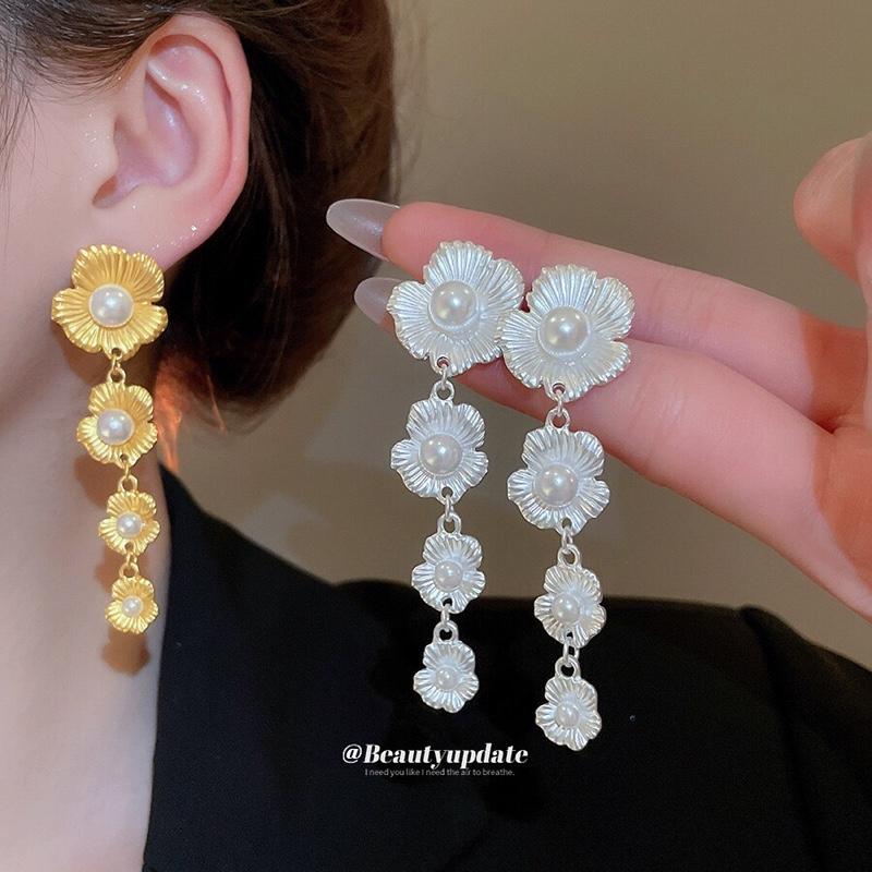 [LYNA] bông tai hoa tua rua thả dáng đi tiệc