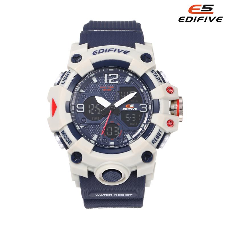 Edifive Quartz Chronograph Sport Rubber Watch Water Resist Navigator IT8033 4