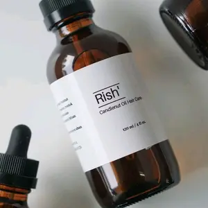 Rish' Hair Oil 60ml Minyak Kemiri Asli Penumbuh Rambut Rontok Perawatan Rambut Hitam Lebat Berkilau HairCare Alami