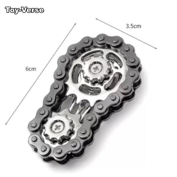Toy-Verse Fidget Hand Spinner Rante /Besi Rantai Cincin Dekompresi Sproket Keren Mainan Rantai /Cool Sprockets Hand Roller Fidget Chain Toys Novelty Anti /Anxiety Hand Finger Spinner/Metal Fidget Spinner/Kinetic Desk Office  Anak
