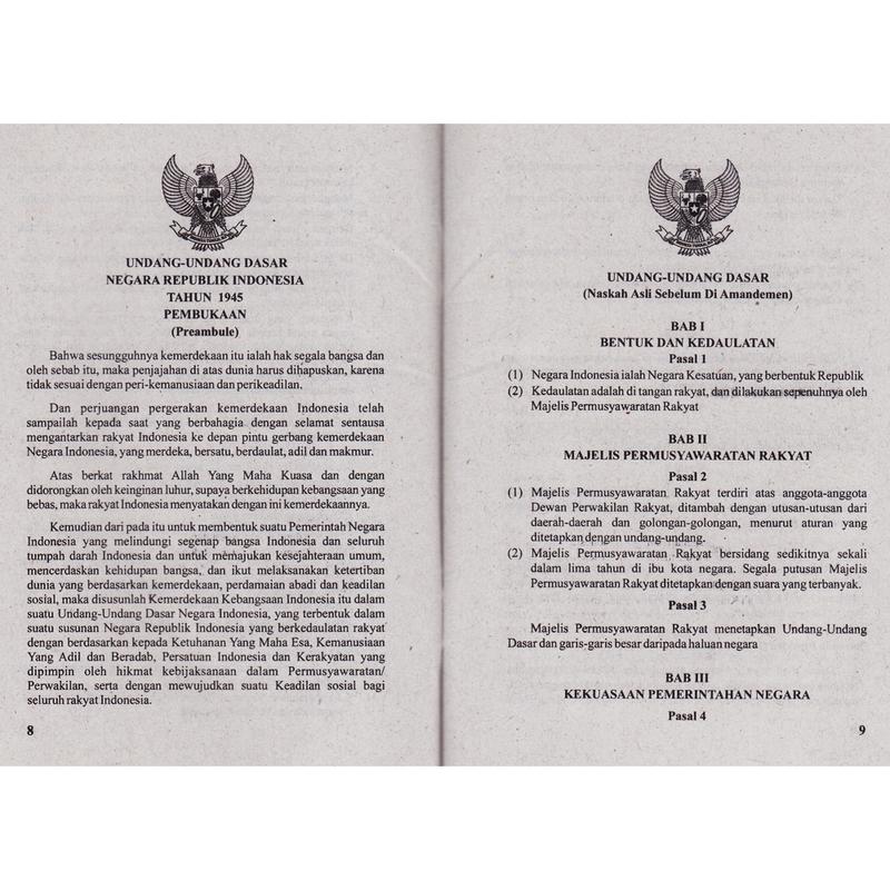 UUD 1945 & Amandemennya Dilengkapi Susunan Kabinet 2019 - 2024 3