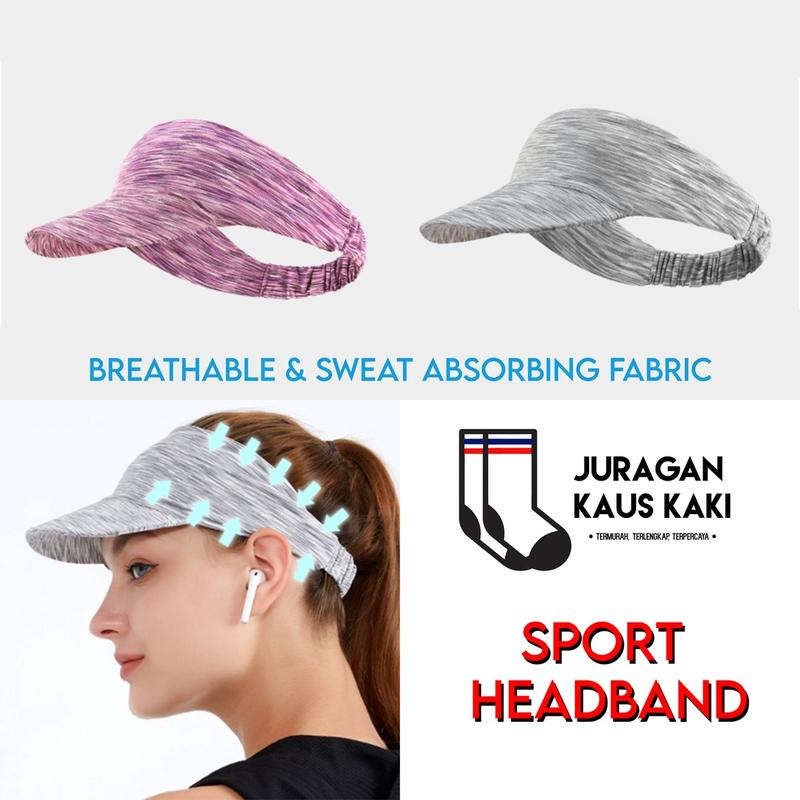 Topi Bandana Olahraga Wanita Sport Headband Anti-UV Menyerap Keringat ...