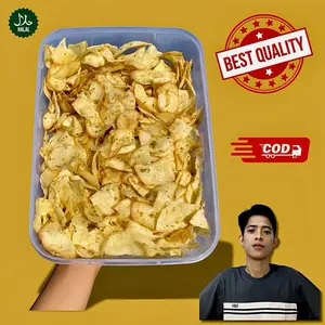 Keripik Singkong Bumbu Goang Cabai Ijo Rasa Gurih Asin Pedas Halal Food Snacks Camilan Kekinian Praktis Mudah Dibawa Cemilan Makanan Kripik keripik singkong pedas