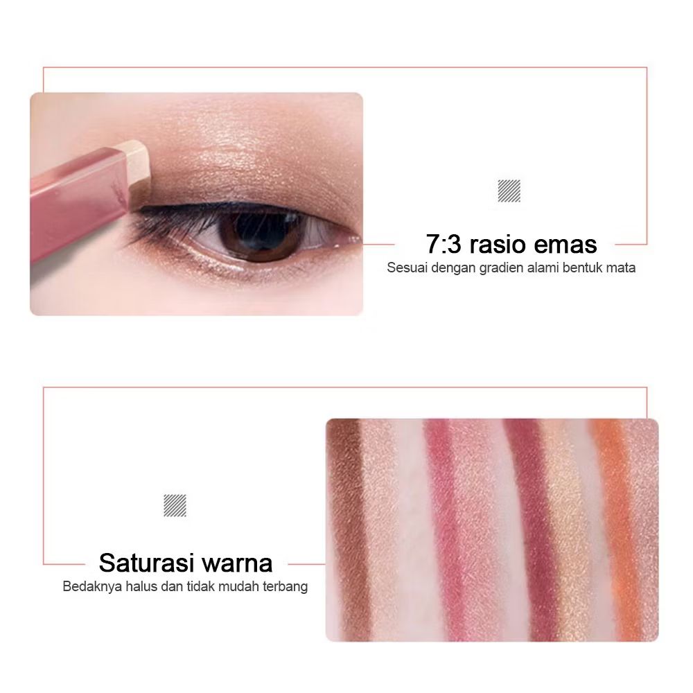 Eyeshadow Palette Stik Dua Warna Nude Color Make up Mata Anti Air Tahan Lama