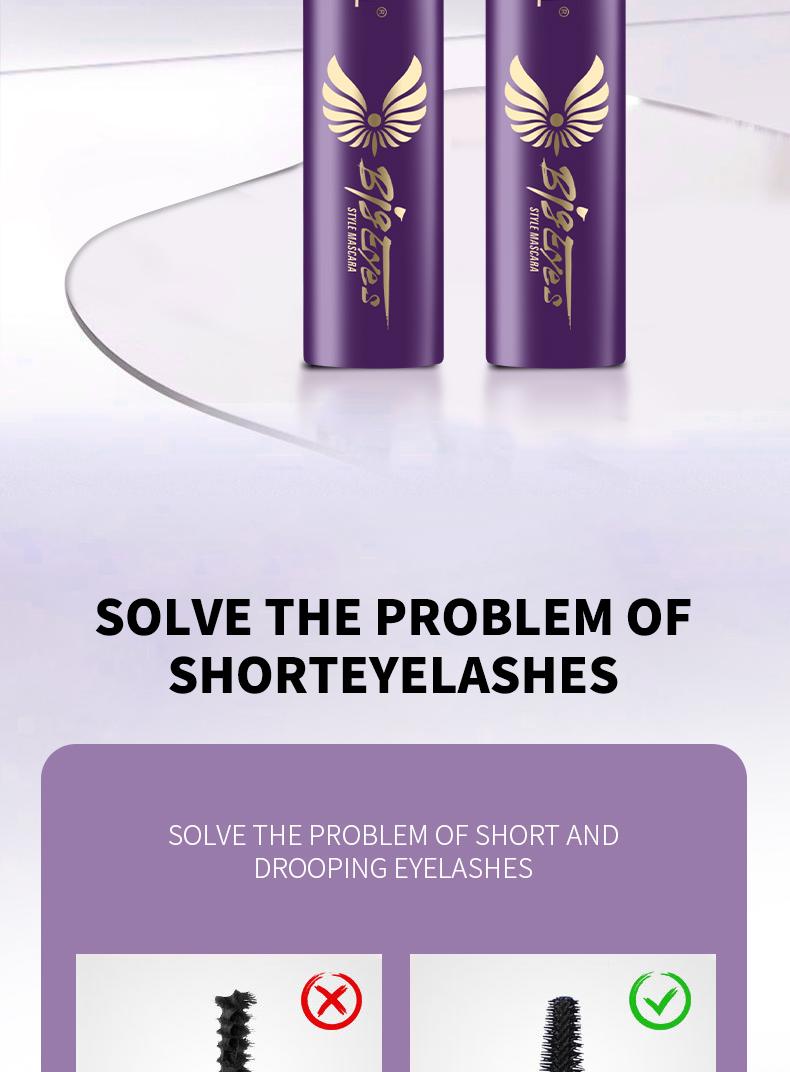 Product Introduction of O‘CHEAL 4D Silk Fiber Black Mascara Waterproof Volumizing Curling Mascara Lengthening Mascara Long Lasting Makeup Fuller Lashes 1