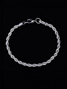 Pulsera trenzada de acero inoxidable para hombre, estilo casual, uso en todas las estaciones, sin riesgo de asfixia, diseño simple, idea perfecta para regalo, Brazalete Elegante Minimalista