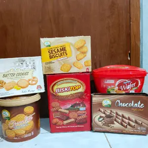 PAKET BISKITOP KALENG 1500GR MIX SANDWICH COKELAT DAPAT 6 MACAM