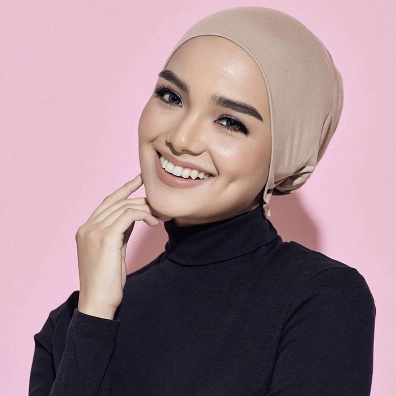 Product Introduction of Women’s Ladies’ Solid Color Plain Hijab Head Kerchief Head Sun Inner Cover Coverchief Wrap L2E9 20