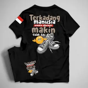 Terkadang manusia Lengan pendek tshirt dan kaos distro Kata dan gambar trending